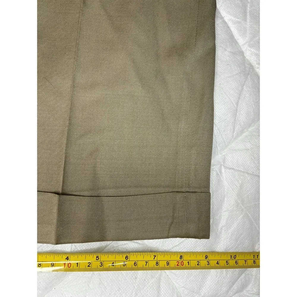 Brooks Brother 1818 Vintage Wool Khaki Trousers‎ 37x30 Regular Fit Made In USA